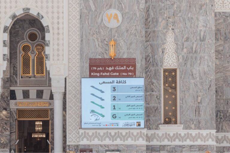 Electronic Guidance Screens Enhance Crowd Flow at the Grand Mosque