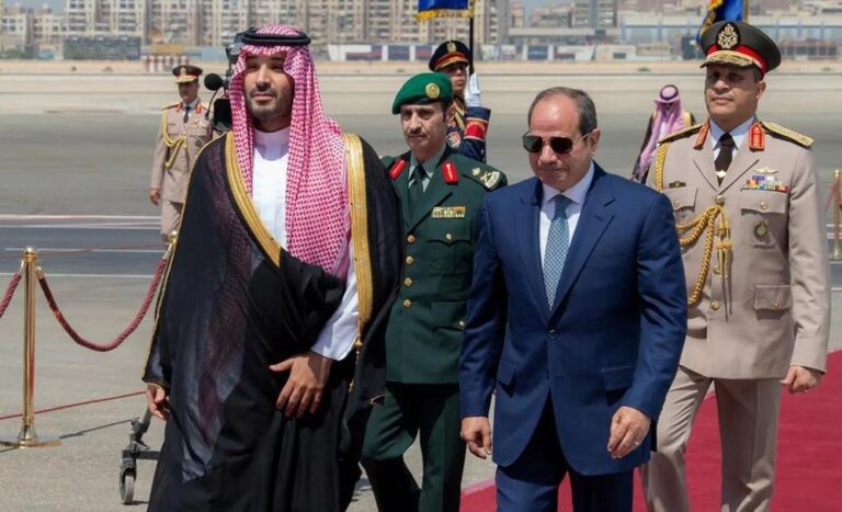 HRH the Crown Prince Arrives in Cairo on Working Visit, Welcomed by Egyptian President - crown prince